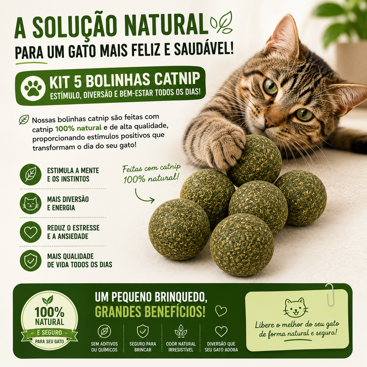 Kit 5 Bolinhas Catnip - vista 2
