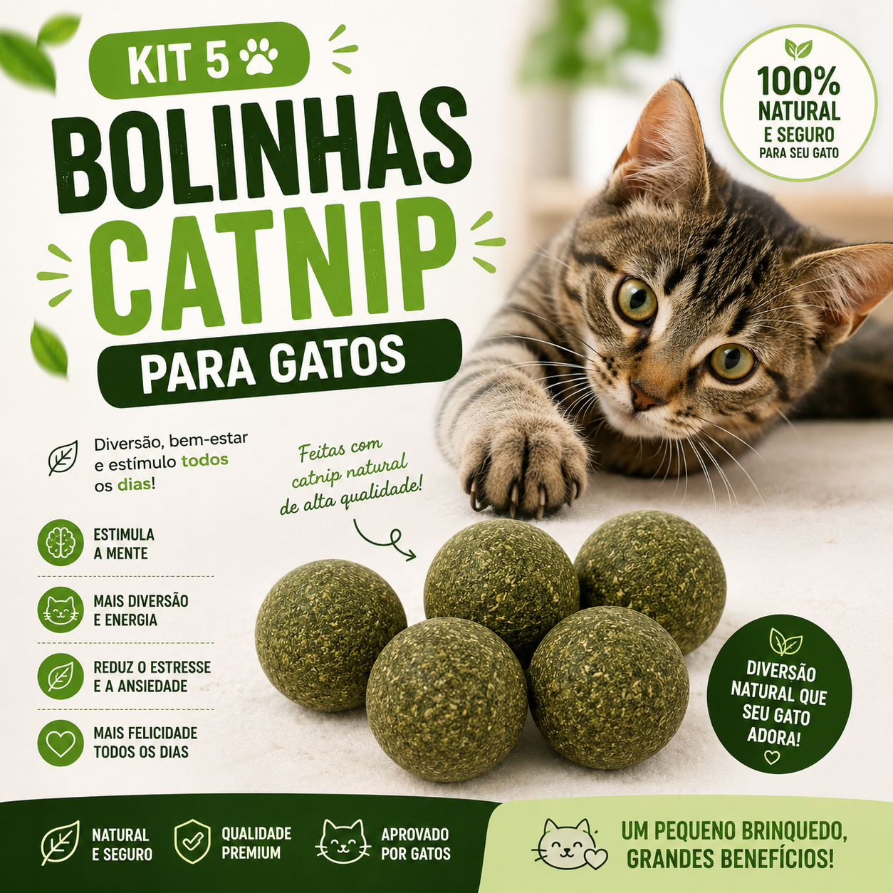 Kit 5 Bolinhas Catnip - vista 4
