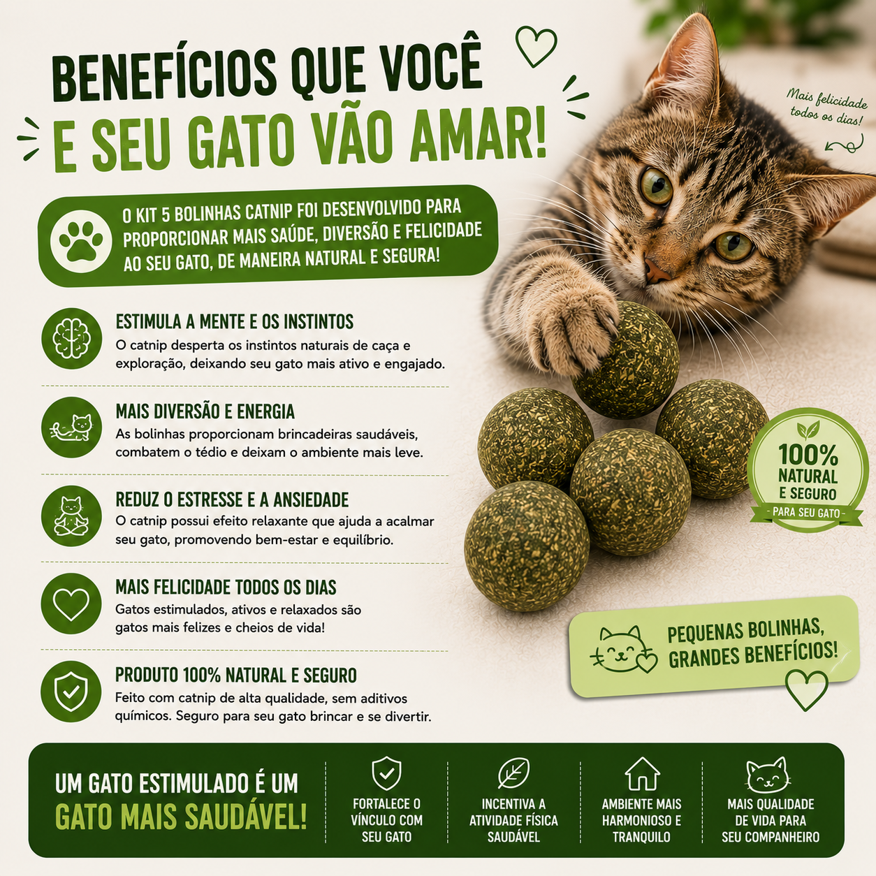 Kit 5 Bolinhas Catnip - vista 5