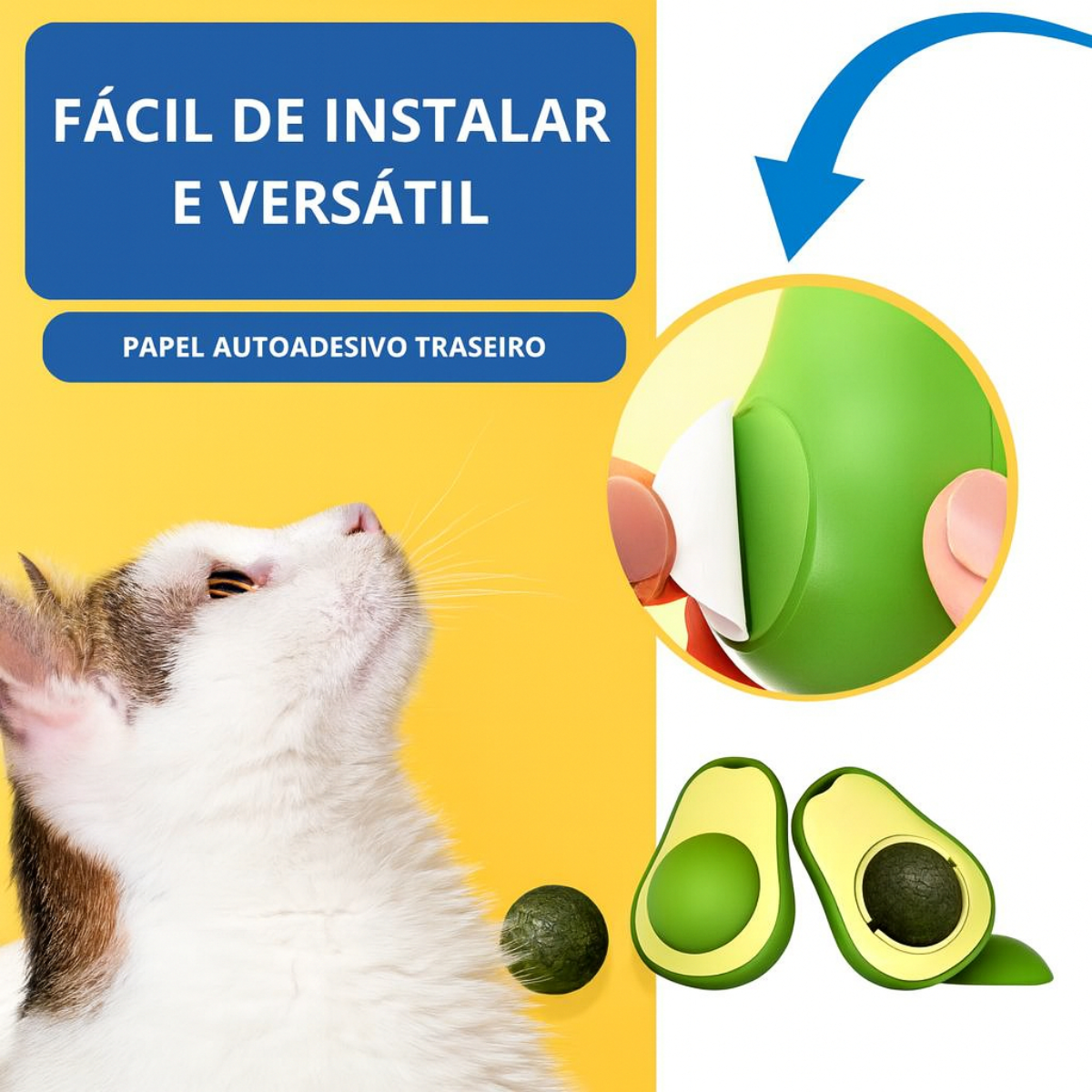 Abacate Catnip Interativo para Gatos